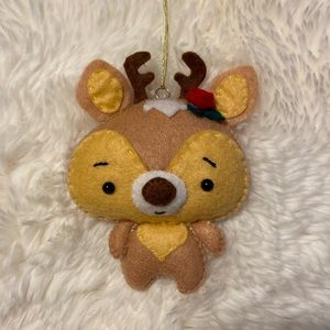 Reindeer handmade felt ornament
